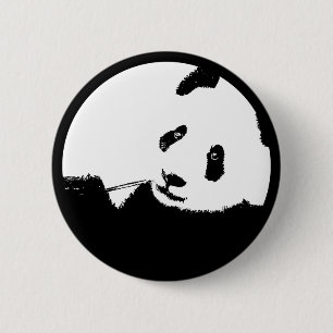 Badge Rond 5 Cm panda. couleur cercle personnalisable.
