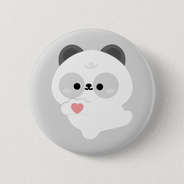 Badge Rond 5 Cm Panda d'amour mignon (Devant)