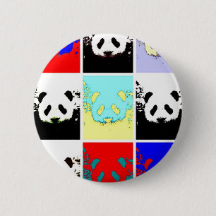 Badge Rond 5 Cm Panda d'art de bruit