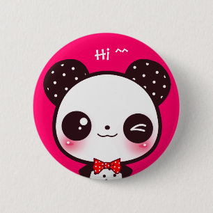 Badge Rond 5 Cm Panda de Kawaii