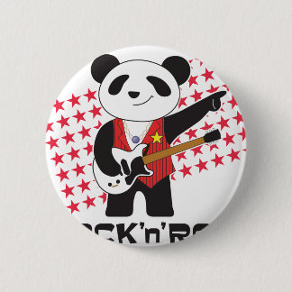 Badge Rond 5 Cm PANDA de rock