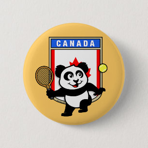 Badge Rond 5 Cm Panda de tennis Canada