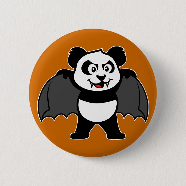 Badge Rond 5 Cm Panda de vampire (Devant)