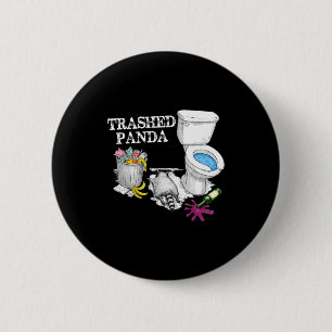Badge Rond 5 Cm Panda Dégradé Panda Ivre Animal de Fête Mème Drôle