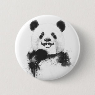 Badge Rond 5 Cm Panda drôle