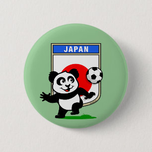 Badge Rond 5 Cm Panda du football du Japon