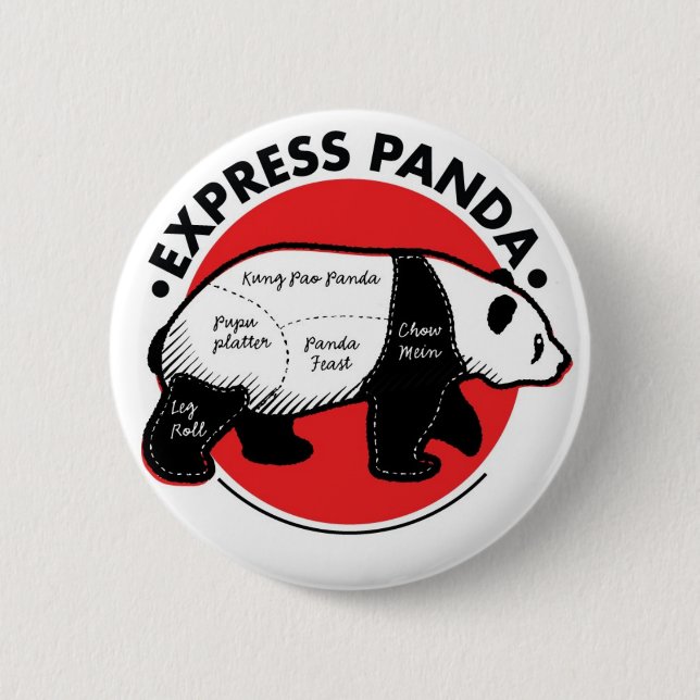 Badge Rond 5 Cm Panda exprès (Devant)