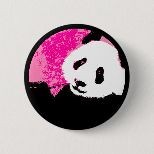 Badge Rond 5 Cm panda grunge.