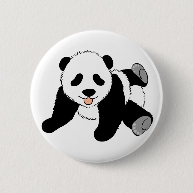 Badge Rond 5 Cm Panda idiot (Devant)