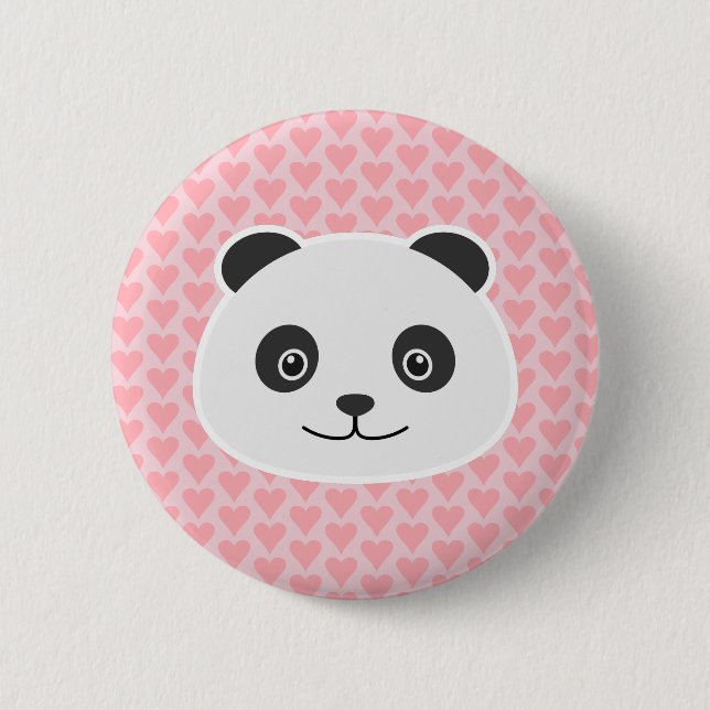 Badge Rond 5 Cm Panda Love (Devant)