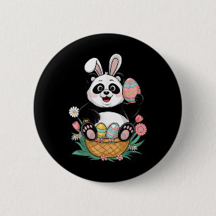 Badge Rond 5 Cm Panda Pâques Mignonne Hommes Femmes Enfants Panda