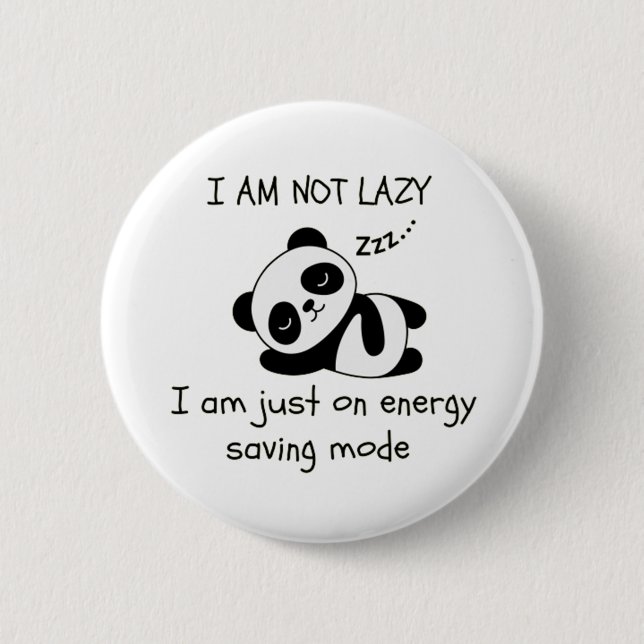 Badge Rond 5 Cm panda paresseux (Devant)