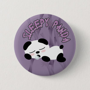 Badge Rond 5 Cm Panda somnolent