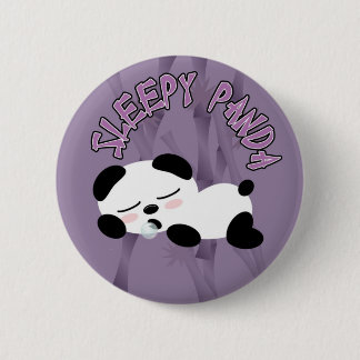 Badge Rond 5 Cm Panda somnolent