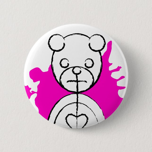 Badge Rond 5 Cm panda splatz. (Devant)