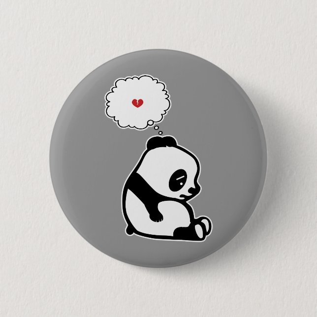 Badge Rond 5 Cm Panda triste (Devant)