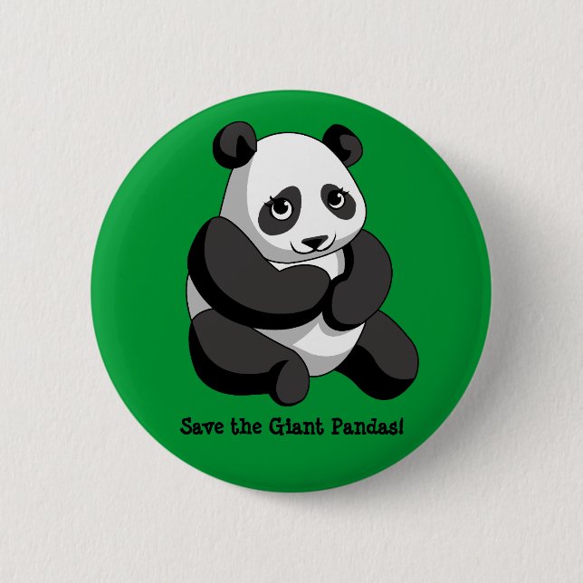 Badge Rond 5 Cm Pandas géants (Devant)