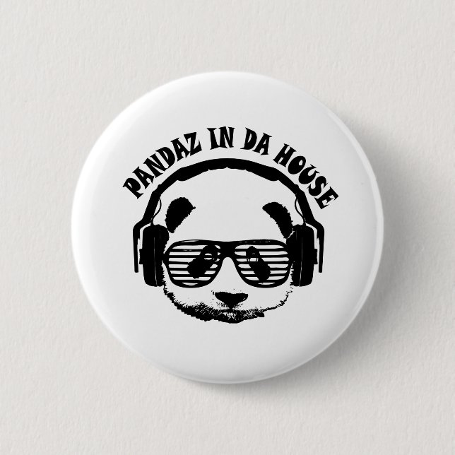 Badge Rond 5 Cm Pandaz dans la Chambre du DA (Devant)