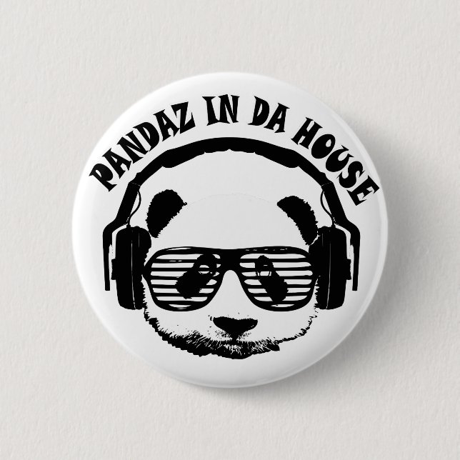 Badge Rond 5 Cm Pandaz dans la Chambre du DA (Devant)