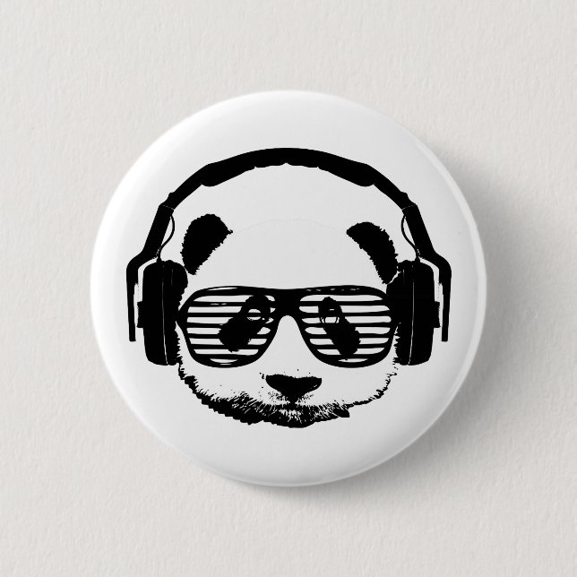 Badge Rond 5 Cm Pandaz dans la Chambre du DA (Devant)