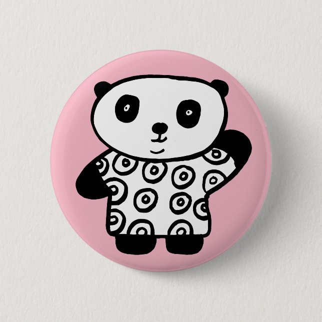 Badge Rond 5 Cm Pandy le Panda (Devant)