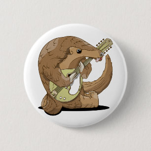 Badge Rond 5 Cm Pangolin en mandoline
