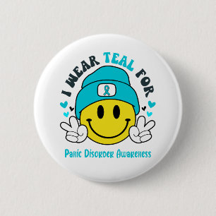 Badge Rond 5 Cm Panique Désordre Sensibilisation Ruban Cadeaux de