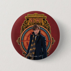 Badge Rond 5 Cm Panneau Art nouveau permanent NEWT SCAMANDER™
