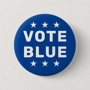 Badge Rond 5 Cm Panneau bleu Vote