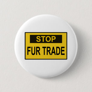 Badge Rond 5 Cm Panneau commercial Stop Fur jaune