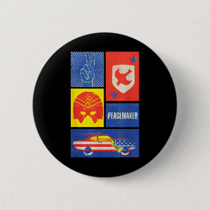 Badge Rond 5 Cm Panneau d'apaisement, Bouclier, Casque et Voiture 