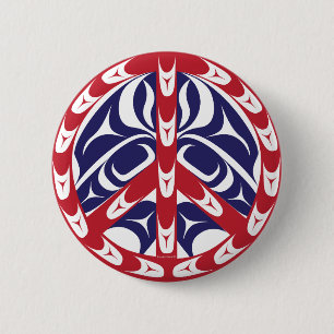 Badge Rond 5 Cm Panneau de paix