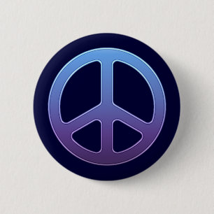 Badge Rond 5 Cm Panneau de paix bleu