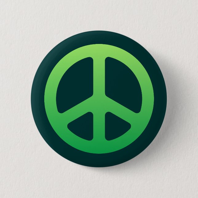 Badge Rond 5 Cm Panneau de paix vert (Devant)