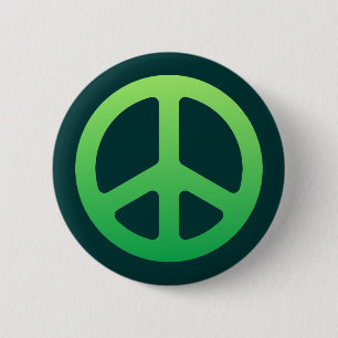 Badge Rond 5 Cm Panneau de paix vert