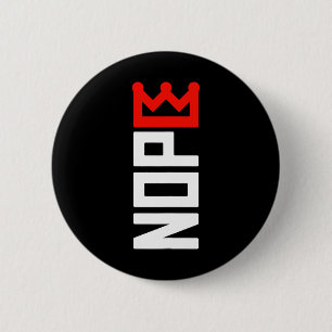 Badge Rond 5 Cm Panneau de protestation No Kings Vertical