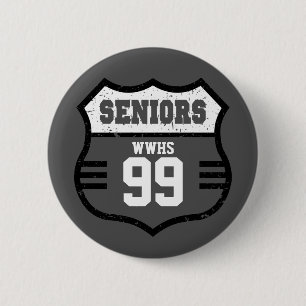 Badge Rond 5 Cm Panneau de signalisation routière gris foncé pour