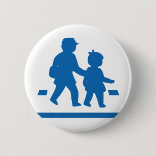 Badge Rond 5 Cm Panneau de signalisation scolaire >> Japonais