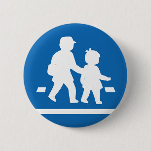 Badge Rond 5 Cm Panneau de signalisation scolaire >> Japonais