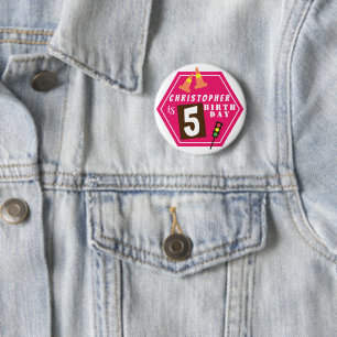 Badge Rond 5 Cm Panneau de transport rouge