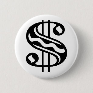 Badge Rond 5 Cm Panneau dollar