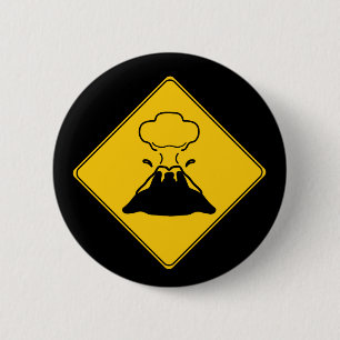 Badge Rond 5 Cm Panneau routier - Volcan