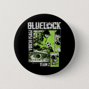 Badge Rond 5 Cm Panneaux de football divisés Blue Lock Yoichi Isag