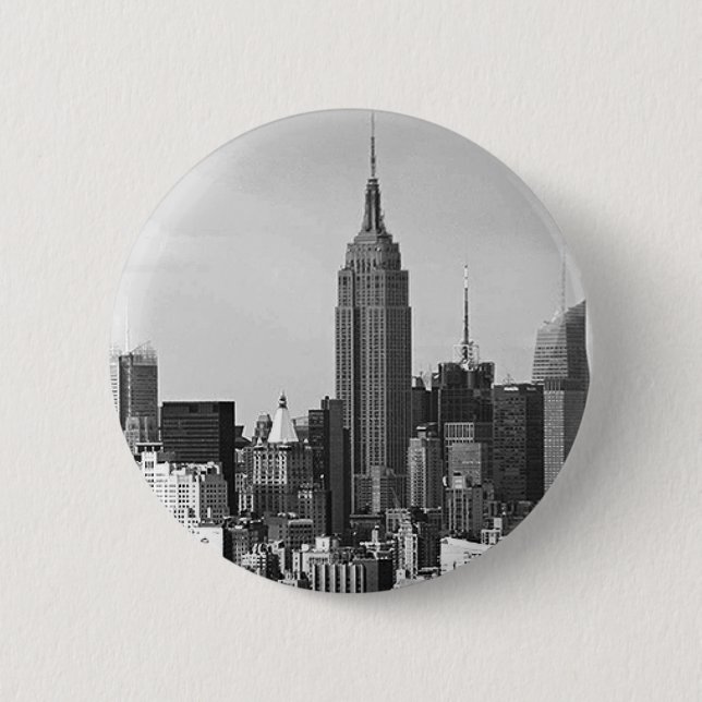 Badge Rond 5 Cm Panorama de New York (Devant)