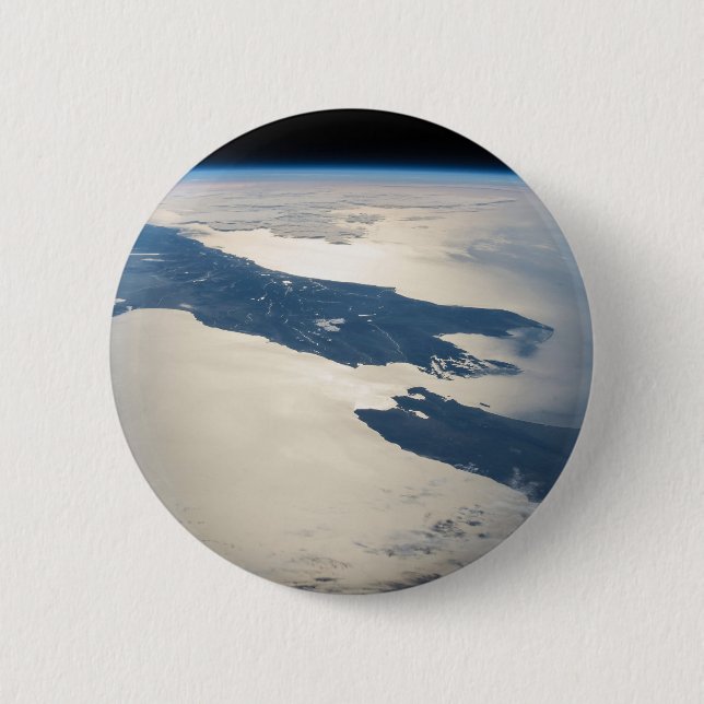 Badge Rond 5 Cm Panorama depuis l'espace Highlights Cook Strait (Devant)