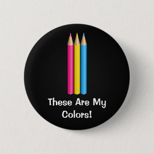 Badge Rond 5 Cm Pansexualité orgueil crayons Bouton