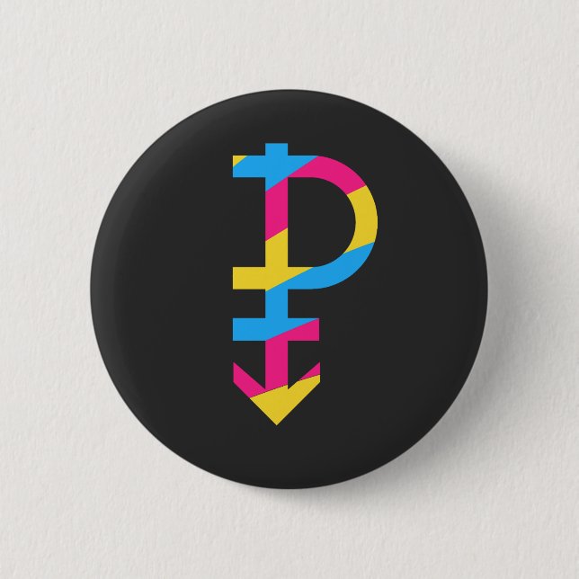 Badge Rond 5 Cm Pansexuel - Panromantique (Devant)