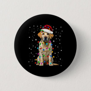 Badge Rond 5 Cm Pantalon de pyjama avec lumière de sapin de Noël R