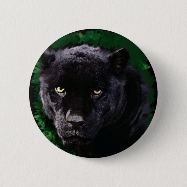 Badge Rond 5 Cm Panthère noire (Devant)