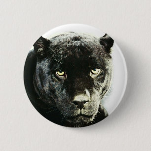 Badge Rond 5 Cm Panthère noire de Jaguar